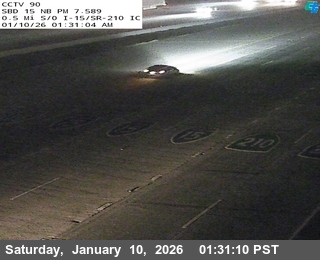 I-15 : (90) 0.5 Miles S of I-210