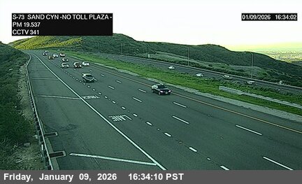 SR-73 : (341) North of Toll Plaza A/ Bommer Canyon