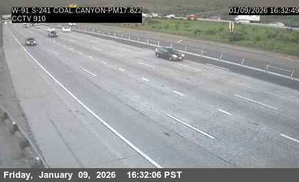 SR-91: (910) WB SR-91 at SR-241, Coal Canyon