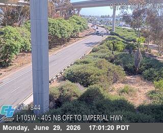 I-105: (844) 405 NB OFF TO IMPERIAL HWY