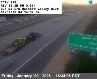 I-15 : (298) 0.5 mi S/O Rainbow Valley Truck Inspection Station