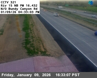 I-15 : (321) North of Bundy Canyon Road