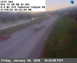 I-15 : (344) 0.9 Miles South of Temescal Canyon Road